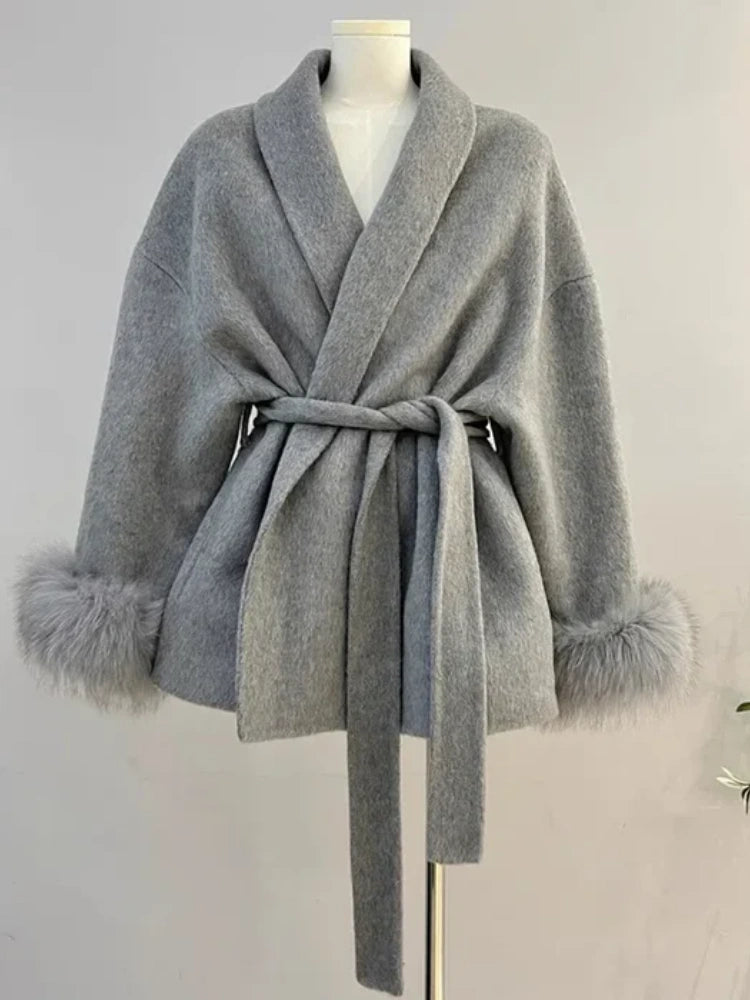 LACE-UP ELEGANCE COAT