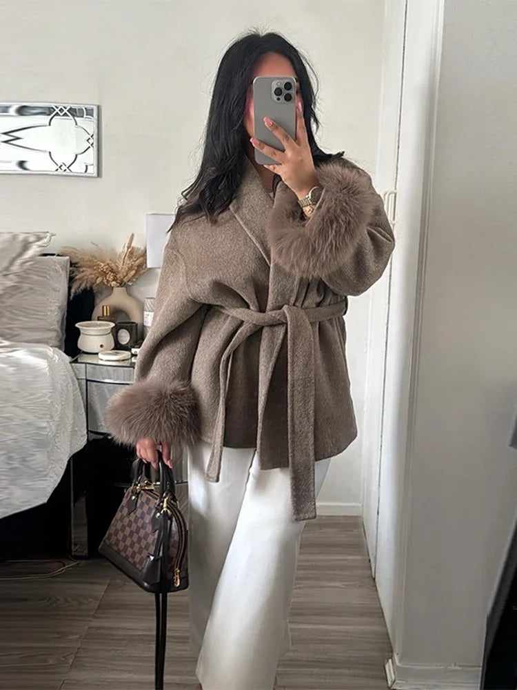 LACE-UP ELEGANCE COAT