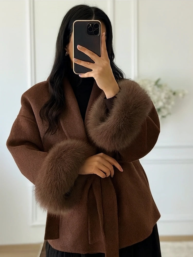 LACE-UP ELEGANCE COAT