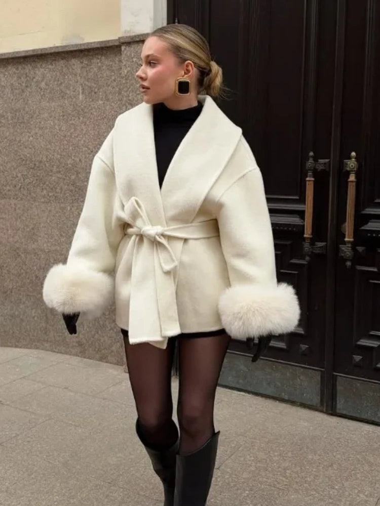 LACE-UP ELEGANCE COAT