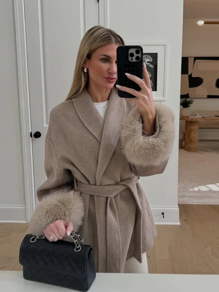 LACE-UP ELEGANCE COAT