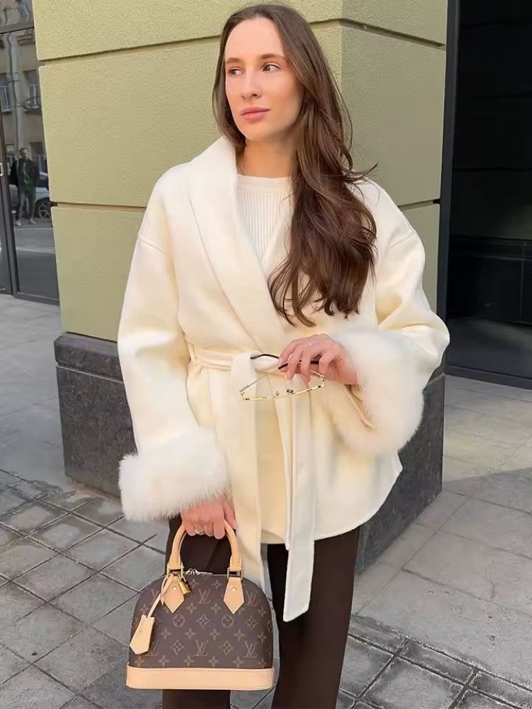 LACE-UP ELEGANCE COAT