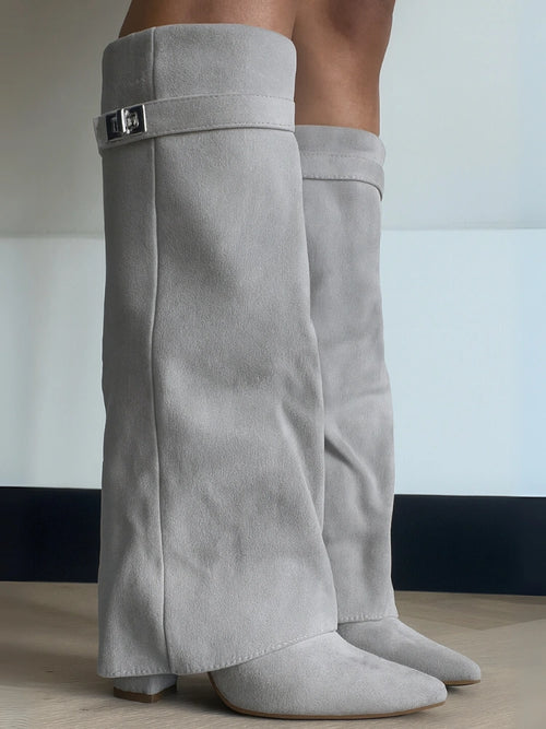 BOOTS FOR AUTUMN GREY SUEDE