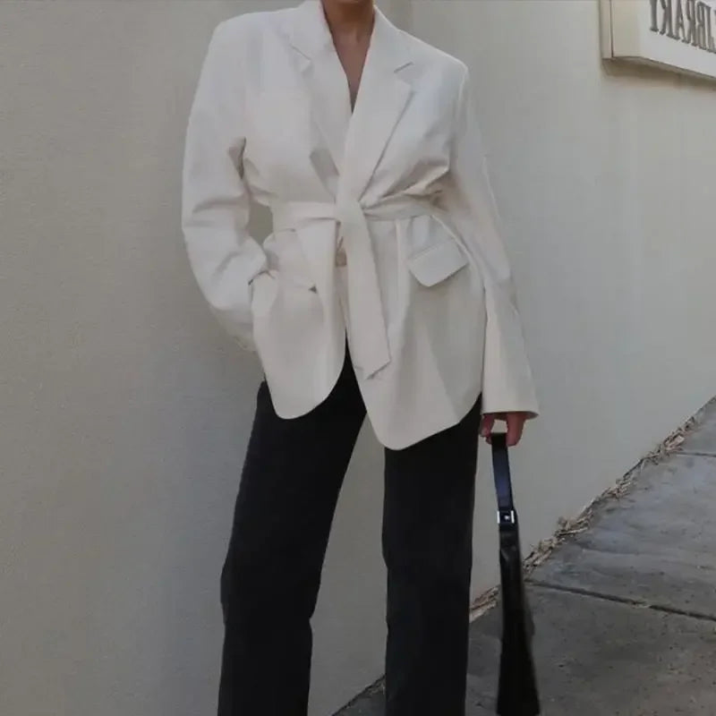 BELTED BLAZER COAT