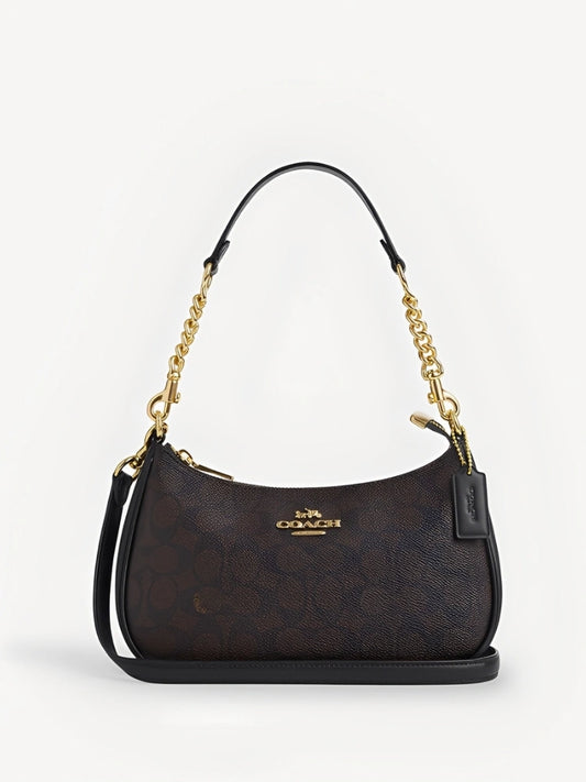 TERI SHOULDER BAG IN SIGNATURE CANVAS