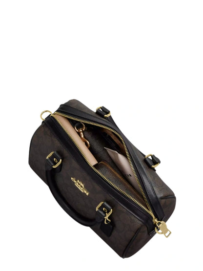 MINI ROWAN SATCHEL-TASCHE AUS SIGNATURE-CANVAS
