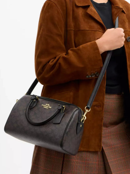 MINI ROWAN SATCHEL-TASCHE AUS SIGNATURE-CANVAS