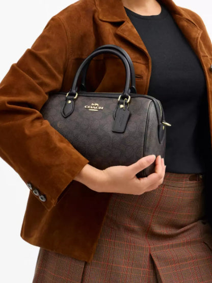 MINI ROWAN SATCHEL-TASCHE AUS SIGNATURE-CANVAS