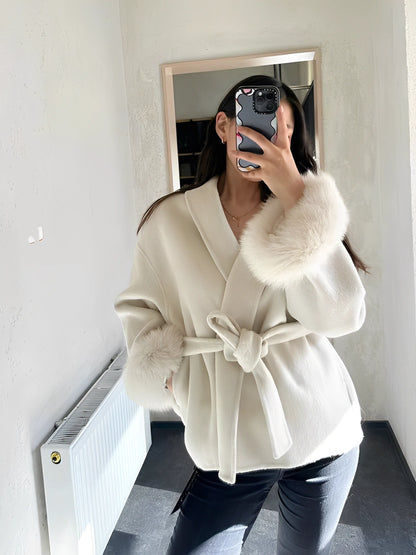 LACE UP ELEGANCE COAT