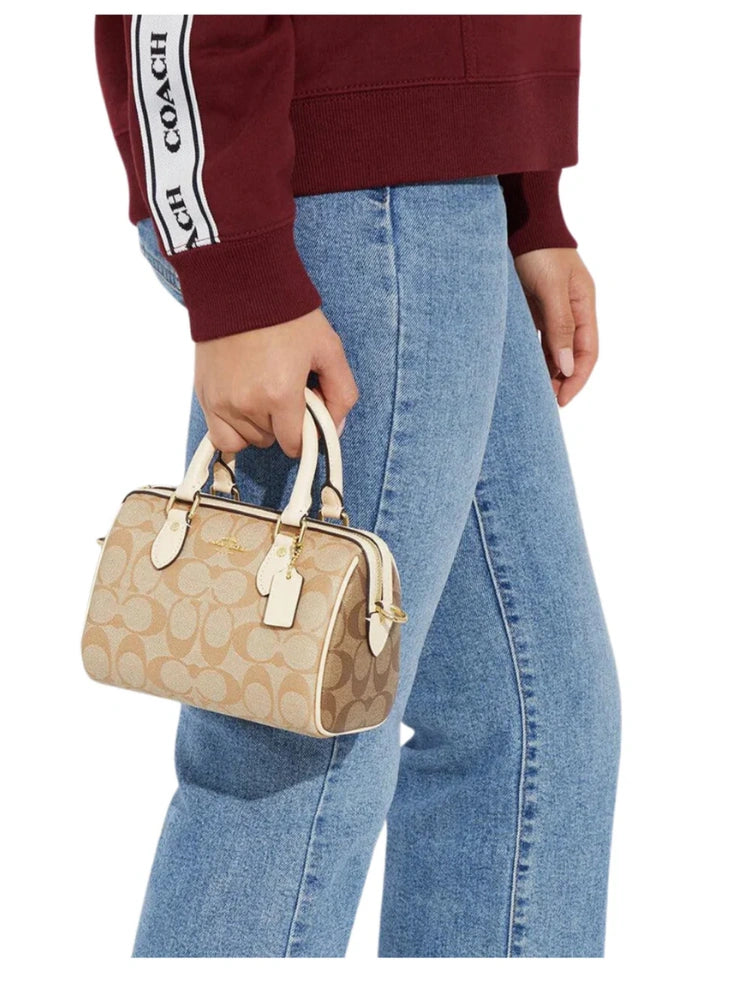 MINI ROWAN SATCHEL-TASCHE AUS SIGNATURE-CANVAS