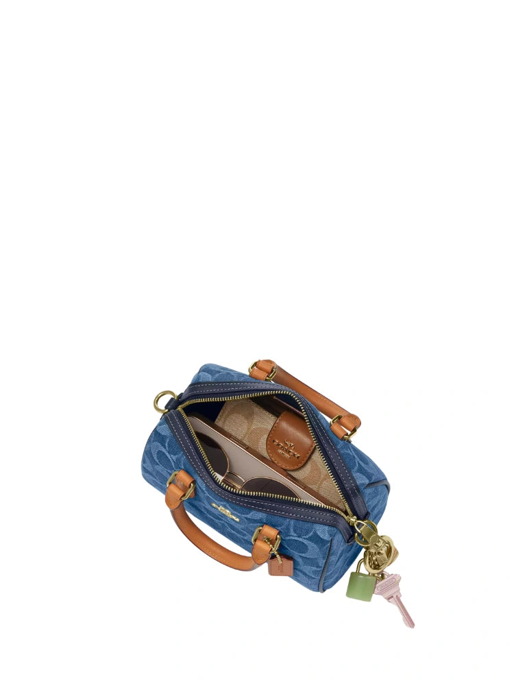 MINI ROWAN SATCHEL-TASCHE AUS SIGNATURE-CANVAS