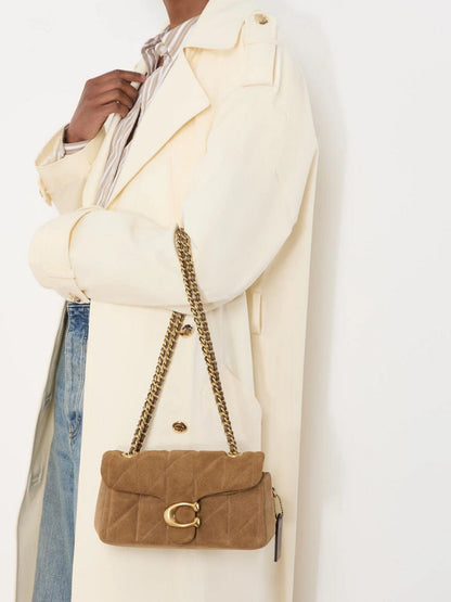 SAC TABBY 20 EN DAIM MATELASSÉ COACH